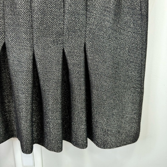 Valentino Roma Grey Wool Pleated Pencil Skirt Size 42/6 - Picture 10 of 16